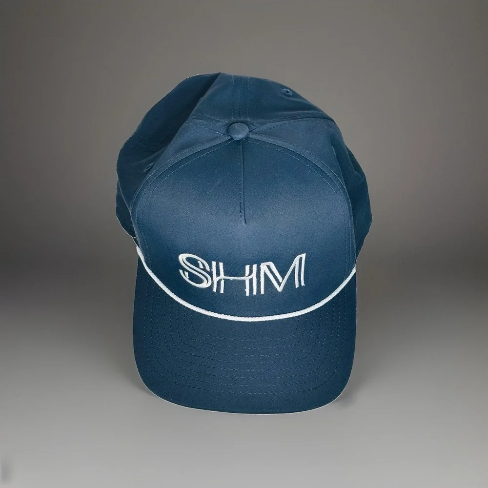 Imperial SHM Rope Golf Hat 5054 Navy Blue White Embroidered Snapback Cap OSFA